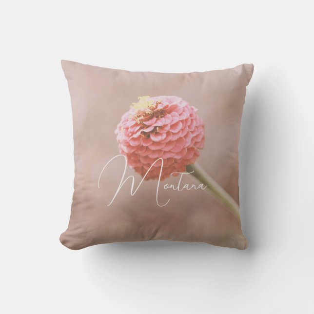 Montana Pink Wildflower Cushion (Front)