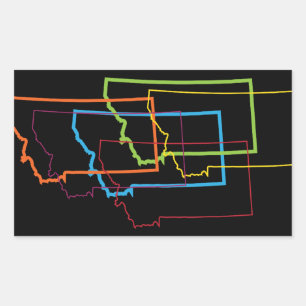 montana pride blur rectangular sticker