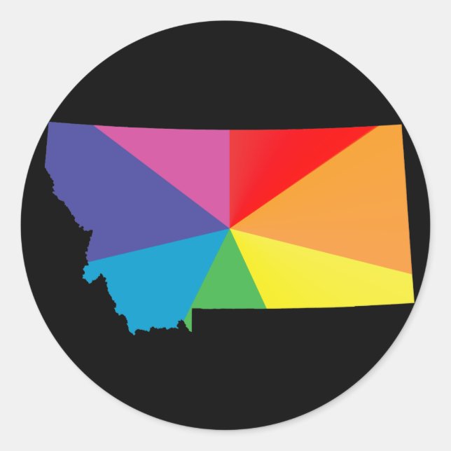 montana pride. classic round sticker (Front)