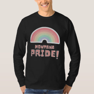 Montana Pride LGBTQ Cute Rainbow Minimalist Pride T-Shirt
