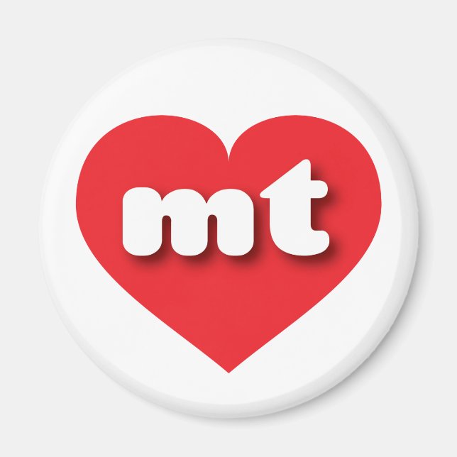 Montana red heart - I love mt Magnet (Front)