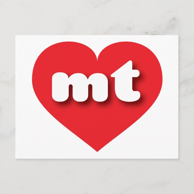 Montana red heart - I love mt Postcard (Front)
