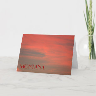 MONTANA Red Sky Note Card