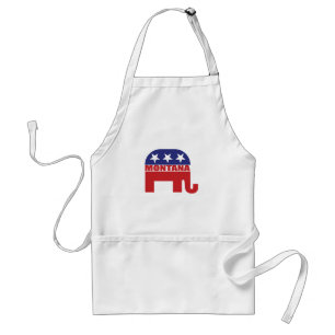 Montana Republican Elephant Standard Apron