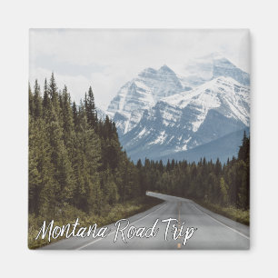 Montana Road Trip Scenic Highway Mountains Magnet