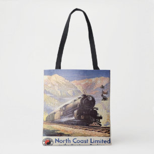 Montana Rockies Locomotive Train railroad Mountain Tote Bag