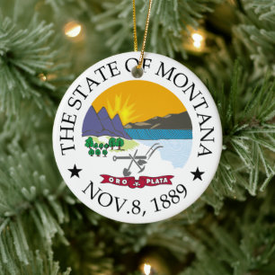 Montana sign ceramic ornament