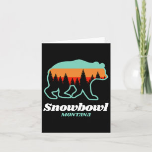 Montana Snowbowl Skiing Snowboarding Bear Card