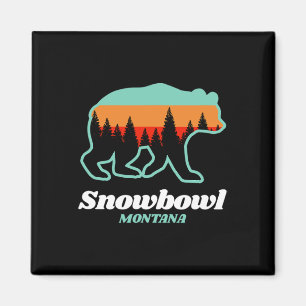 Montana Snowbowl Skiing Snowboarding Bear Magnet