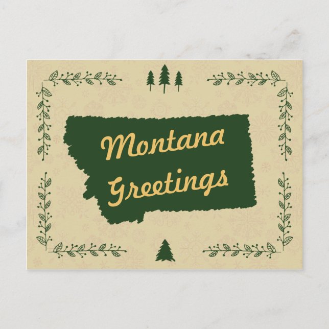 Montana State Christmas Holiday Greetings (Front)