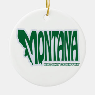 Montana State Christmas Tree Ornament