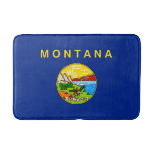 Montana State Flag Design Bath Mat