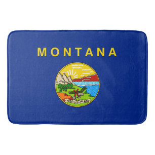 Montana State Flag Design Bath Mat