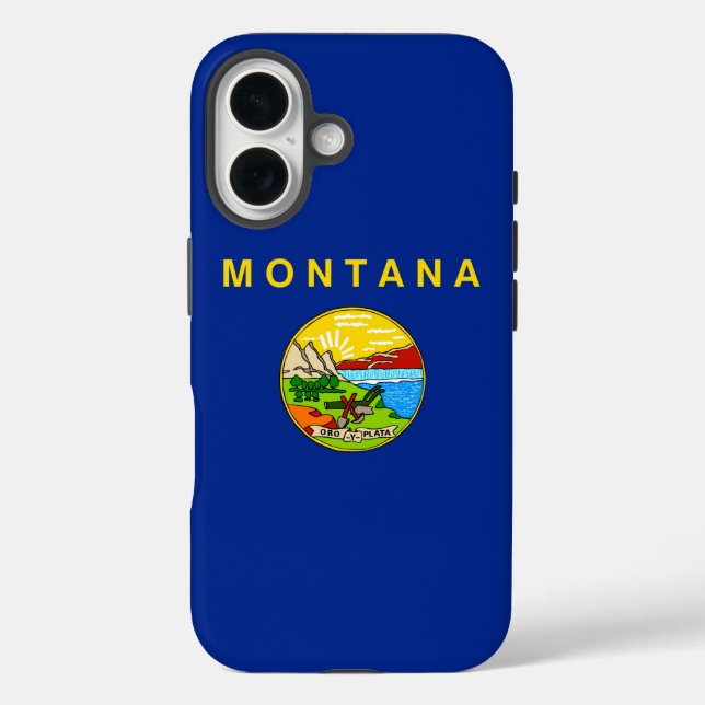 Montana State Flag Design Case-Mate iPhone Case (Back)