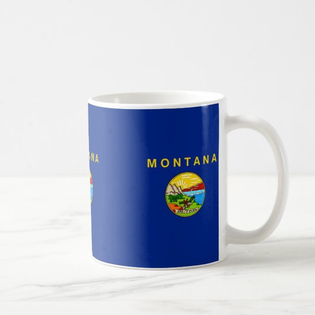 Montana State Flag Design Coffee Mug (Right)