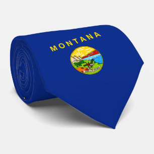 Montana State Flag Design Tie