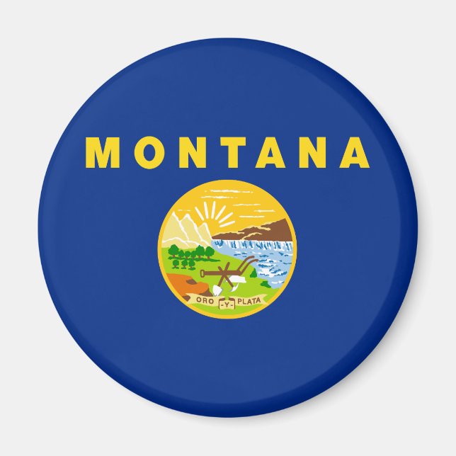 Montana State Flag Magnet (Front)