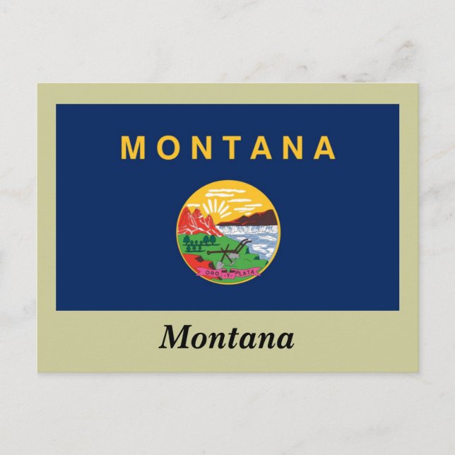 Montana State Flag Postcard (Front)