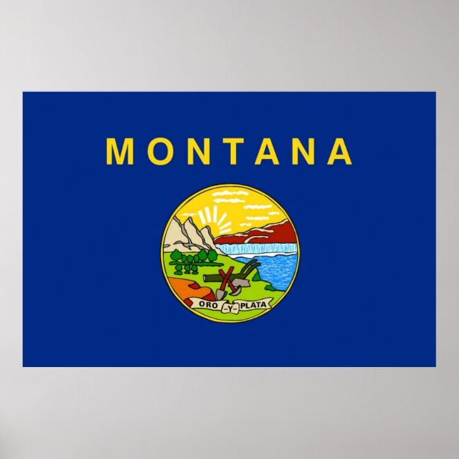 Montana state flag poster (Front)