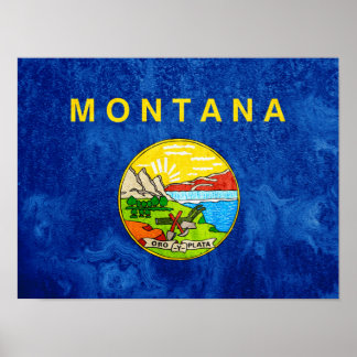 Montana State Flag Poster