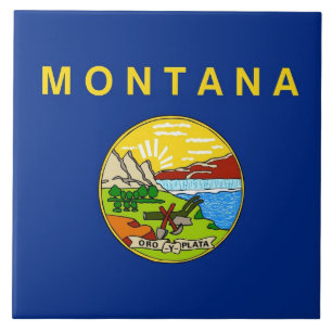Montana State Flag Tile