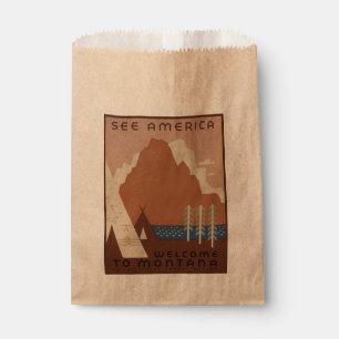 Montana State: Indian Tribes, Mountains, Prairie Favour Bag