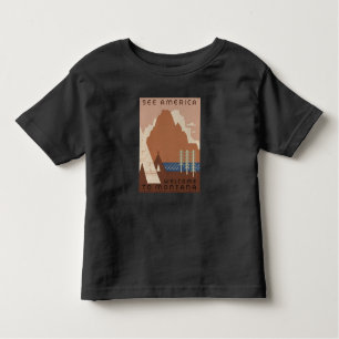 Montana State: Indian Tribes, Mountains, Prairie Toddler T-Shirt