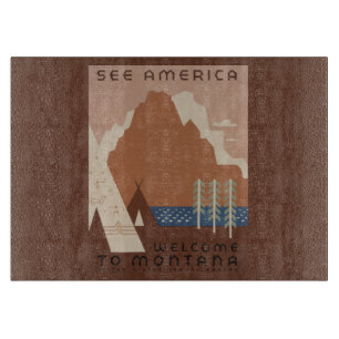 Montana State: Mountains, Tribes, Big Sky Country Cutting Board