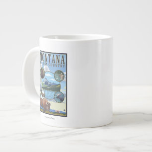 Montana State Scenes Large Coffee Mug