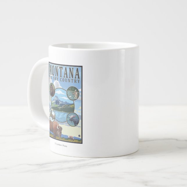 Montana State Scenes Large Coffee Mug (Front Left)