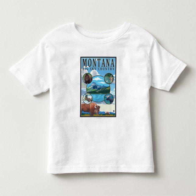 Montana State Scenes Toddler T-Shirt (Front)
