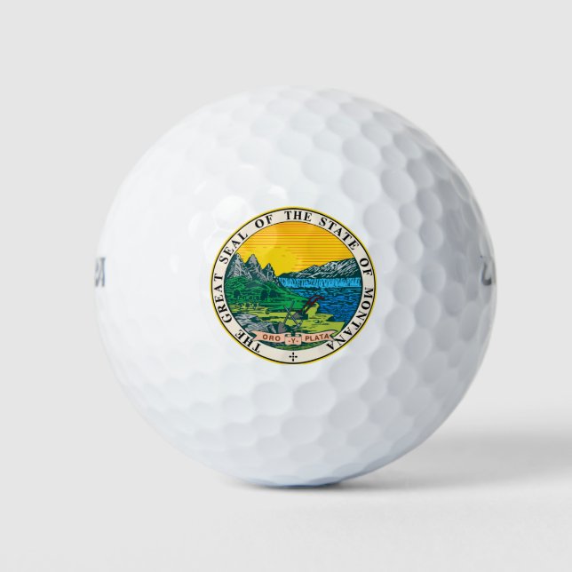 Montana State Seal - Golf Balls (Front)