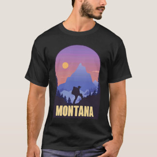 Montana State USA Hiking Trip Souvenir T-Shirt