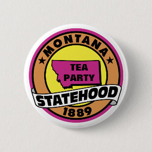 MONTANA TEA PARTY STATE 6 CM ROUND BADGE