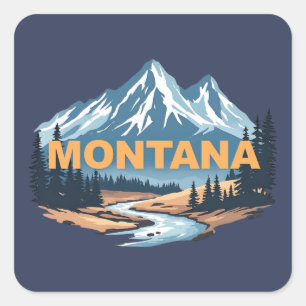 Montana United States of America Square Sticker