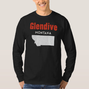 Montana Usa State America Travel Montanan Glendive T-Shirt
