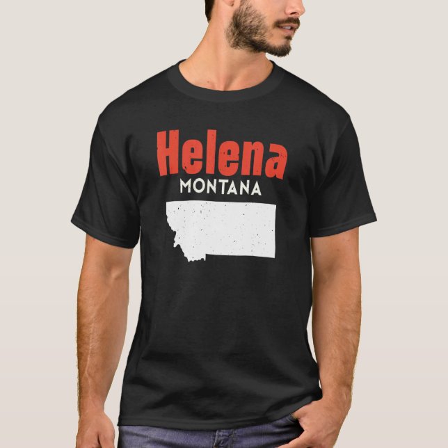 Montana Usa State America Travel Montanan Helena T-Shirt (Front)