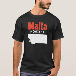 Montana Usa State America Travel Montanan Malta T-Shirt
