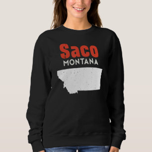 Montana Usa State America Travel Montanan Saco Sweatshirt