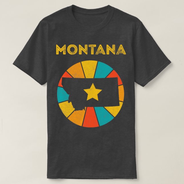 Montana Vintage Distressed Souvenir1 T-Shirt (Design Front)