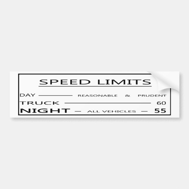 Montana Vintage Speed Limit Bumper Sticker (Front)