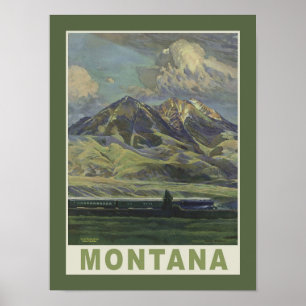 Montana Vintage Travel Poster