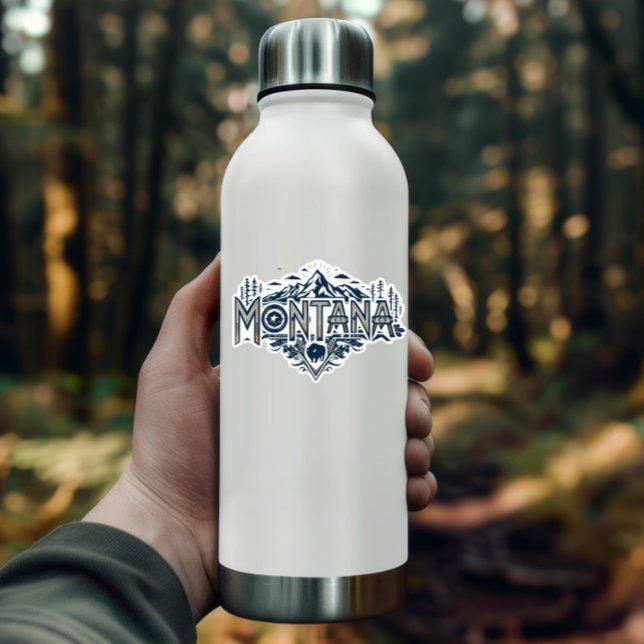 Montana Vinyl Sticker | Big Sky Country Mountain (Montana Vinyl Sticker | Big Sky Country Mountain Art by PiggyPrint Stickers. )