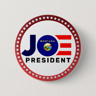 Montana wants Joe 2020 6 Cm Round Badge