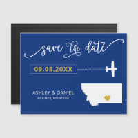 Montana Wedding Save the Date Card, Map