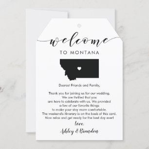 Montana Wedding Welcome Tag Letter Itinerary