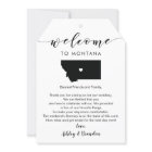 Montana Wedding Welcome Tag Letter Itinerary