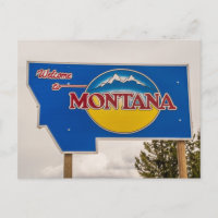 Montana Welcome Sign - Montana border