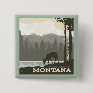 Montana Welcome to Big Sky Country 15 Cm Square Badge
