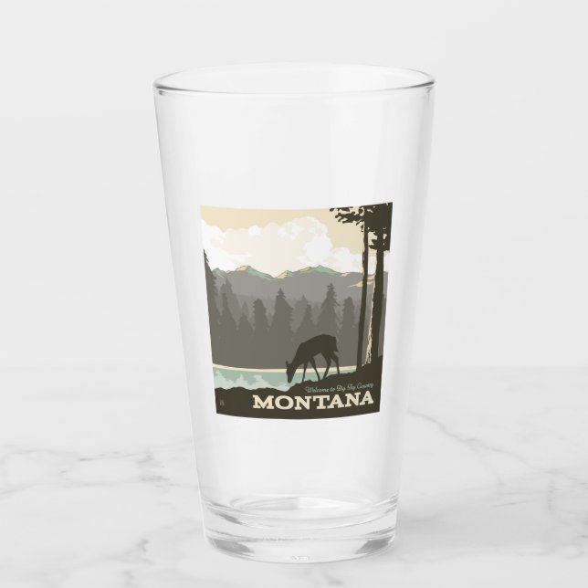 Montana | Welcome to Big Sky Country Glass (Front)